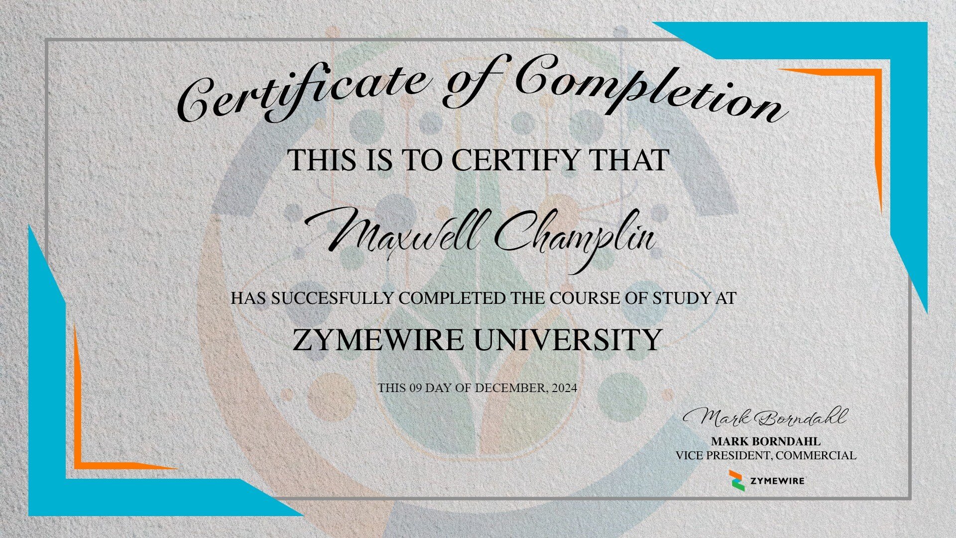 certificate