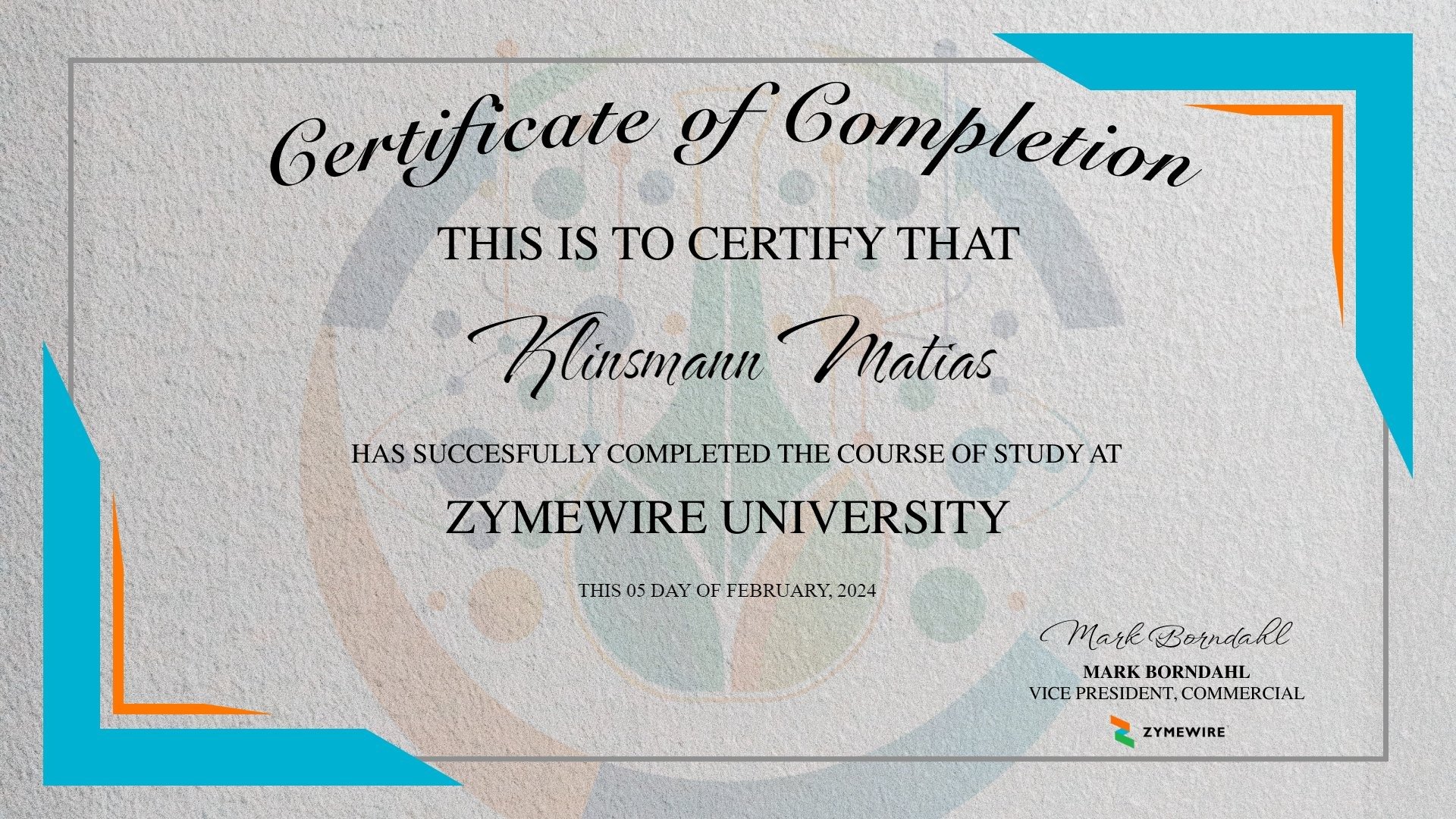 certificate